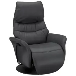 Relaxsessel in Leder Dunkelgrau