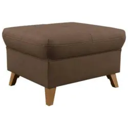 Hocker in Textil Dunkelbraun