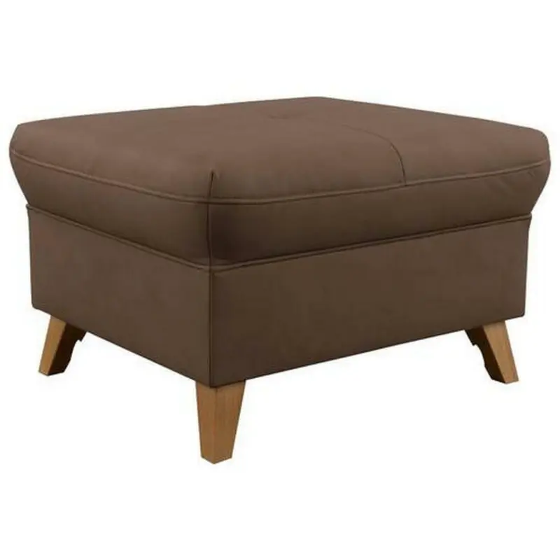 Hocker in Textil Dunkelbraun