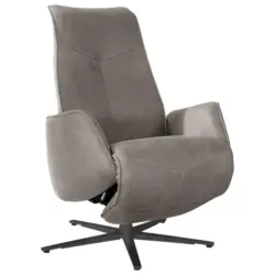 Relaxsessel in Leder Graubraun