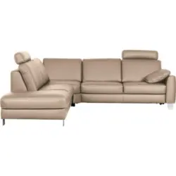 Wohnlandschaft in Echtleder Hellbraun