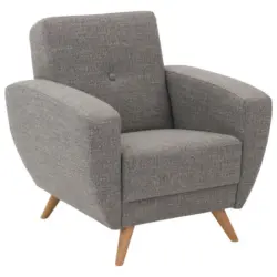 Sessel in Flachgewebe Grau