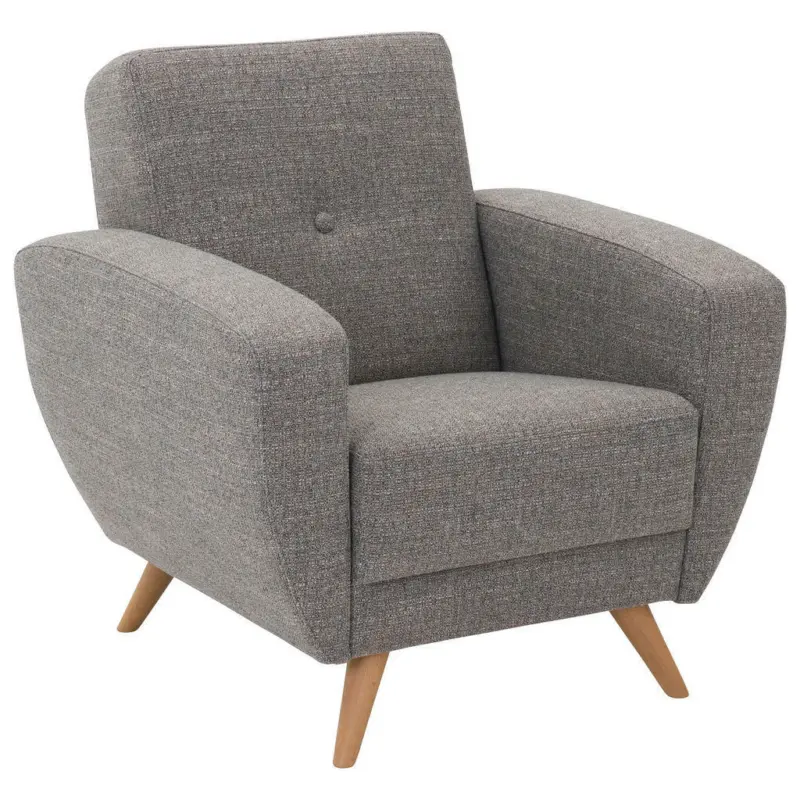 Sessel in Flachgewebe Grau