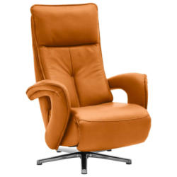 Relaxsessel in Leder Orange