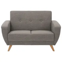 Zweisitzer-Sofa in Flachgewebe Grau