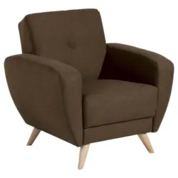 Sessel in Samt, Velours Braun
