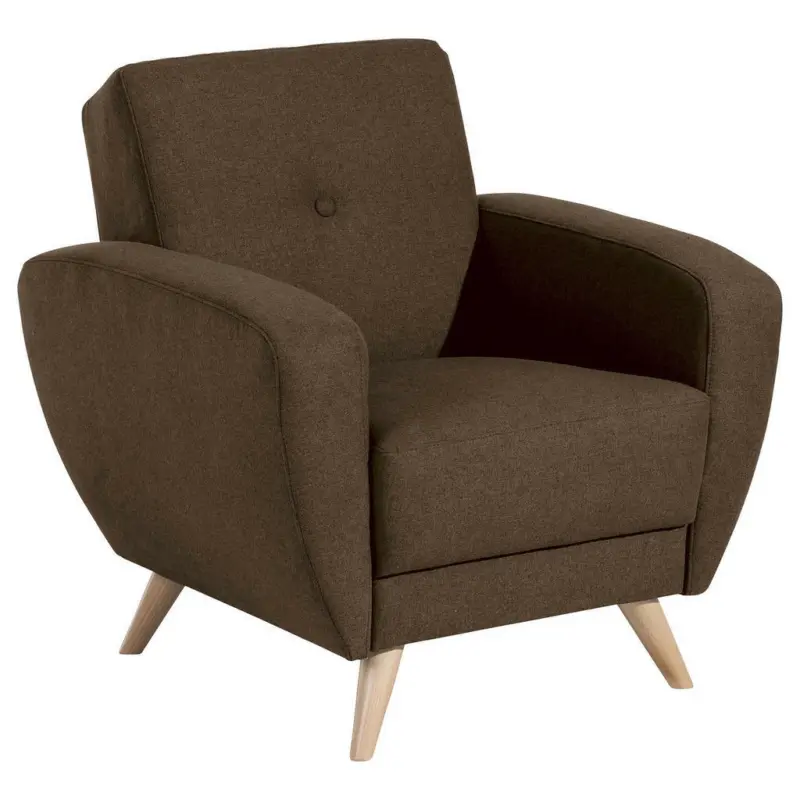 Sessel in Samt, Velours Braun
