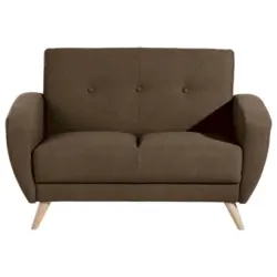 Zweisitzer-Sofa in Samt, Velours Braun