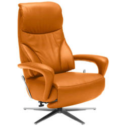 Relaxsessel in Leder Orange