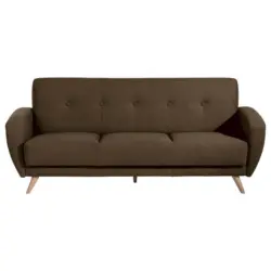 Schlafsofa in Samt, Velours Braun