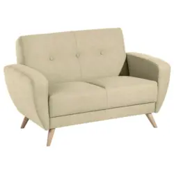 Sessel in Samt, Velours Beige