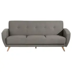 Schlafsofa in Samt, Velours Grau
