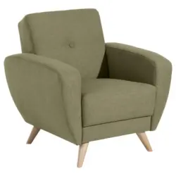 Sessel in Samt, Velours Olivgrün