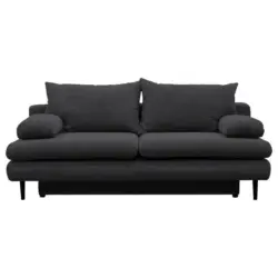 Schlafsofa in Kord Dunkelgrau