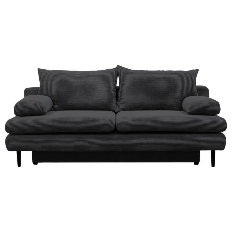 Schlafsofa in Kord Dunkelgrau