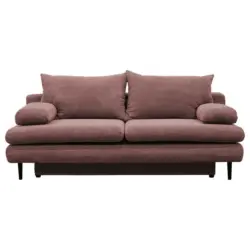 Schlafsofa in Kord Altrosa
