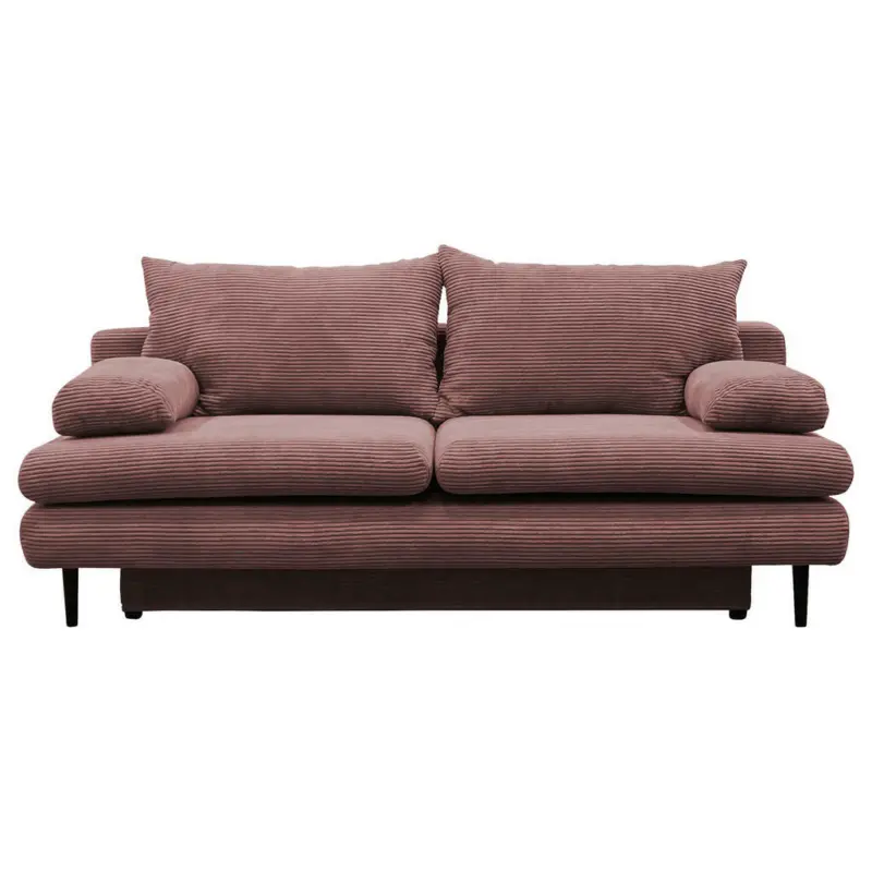 Schlafsofa in Kord Altrosa