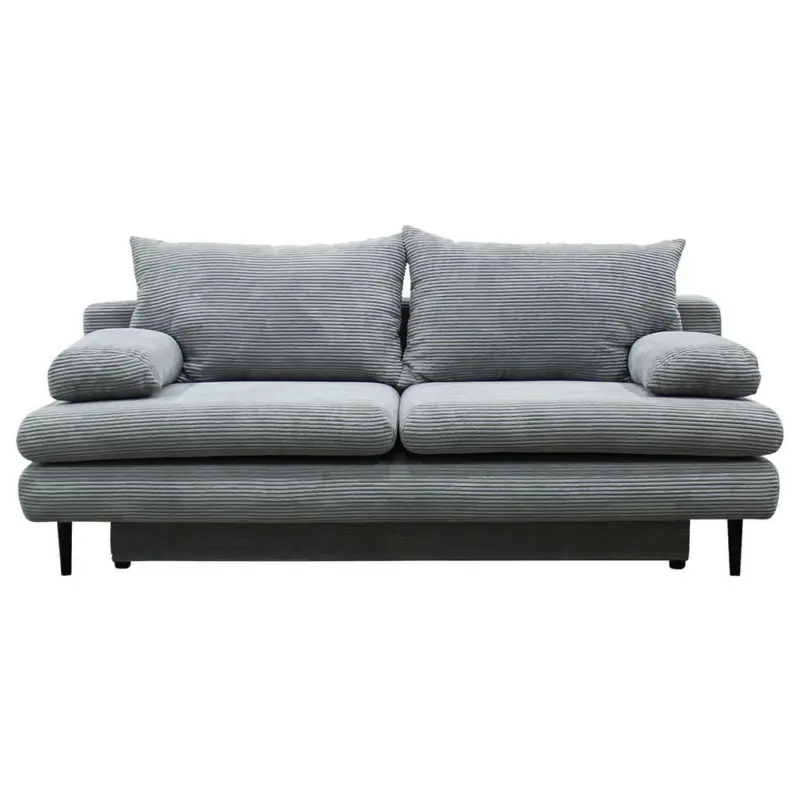Schlafsofa in Kord Hellgrau