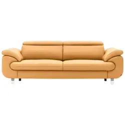 3,5-Sitzer in Echtleder Gelb, Orange