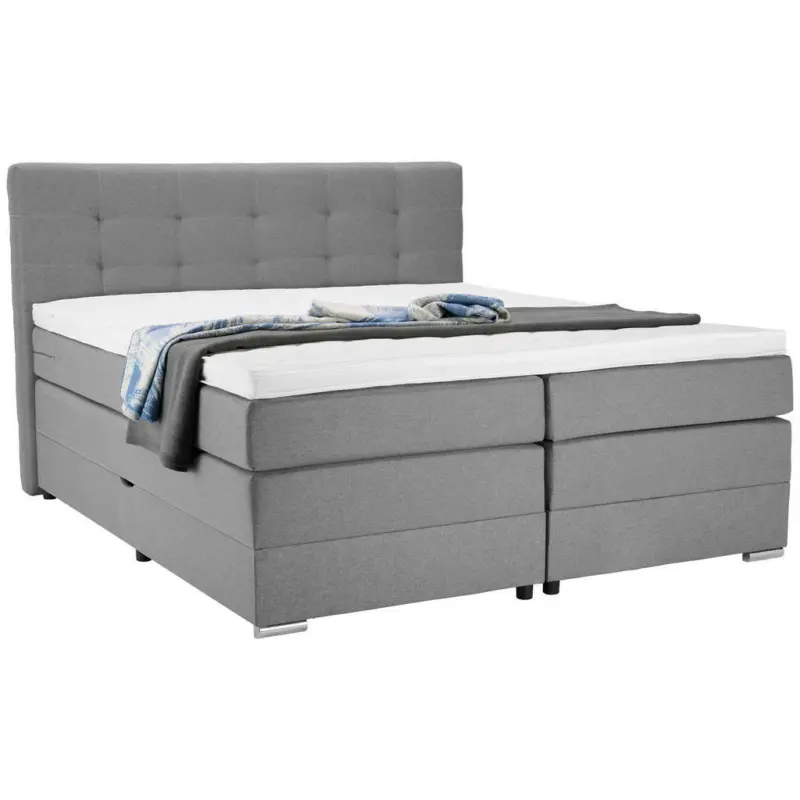 Boxspringbett 180/200 cm in Grau