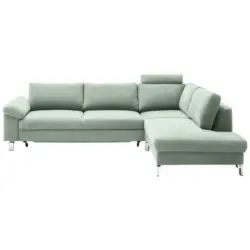 Ecksofa in Velours Mintgrün