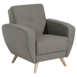 Sessel in Samt, Velours Grau