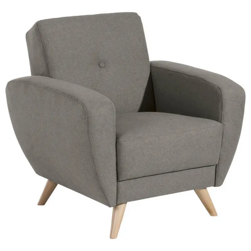 Sessel in Samt, Velours Grau