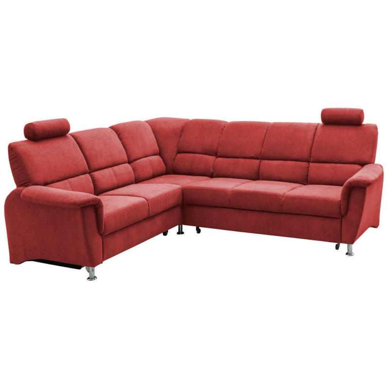 Ecksofa in Mikrofaser Rot