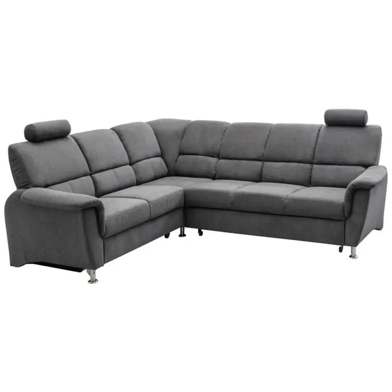 Ecksofa in Mikrofaser Anthrazit