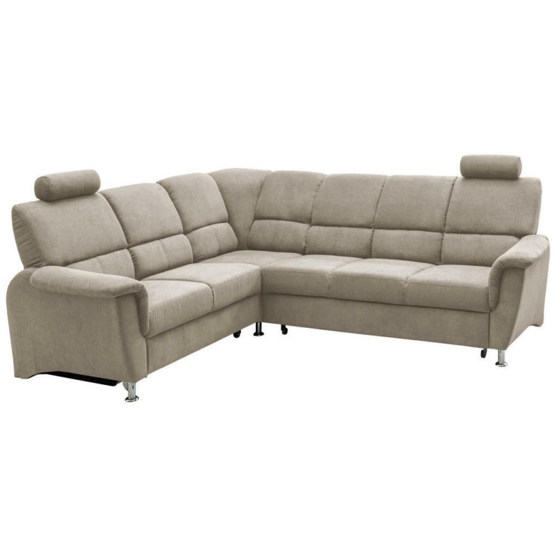 Ecksofa in Mikrofaser Taupe