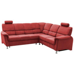 Ecksofa in Mikrofaser Rot