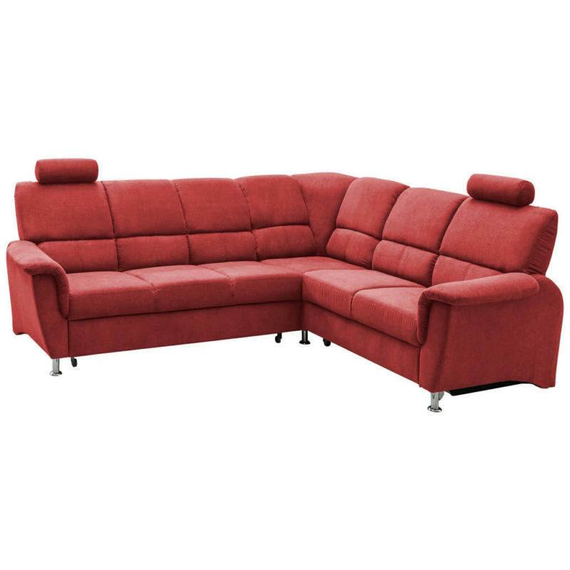 Ecksofa in Mikrofaser Rot