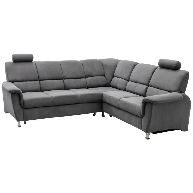 Ecksofa in Mikrofaser Anthrazit