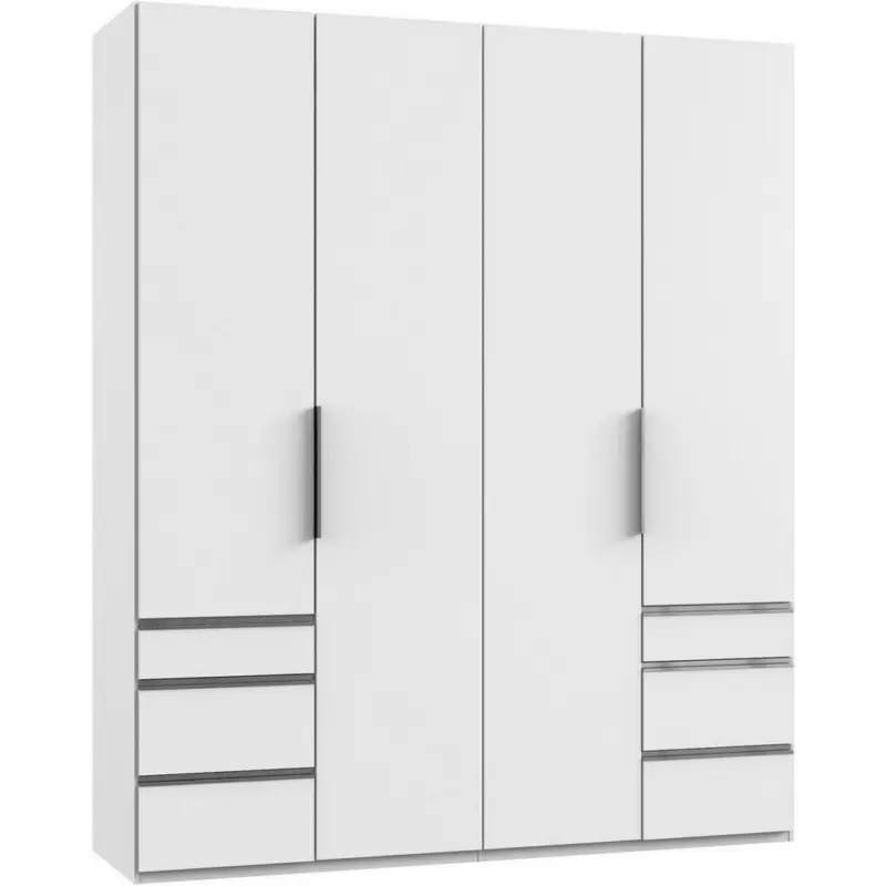 Drehtürenschrank in Weiß