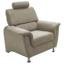 Sessel in Mikrofaser Taupe