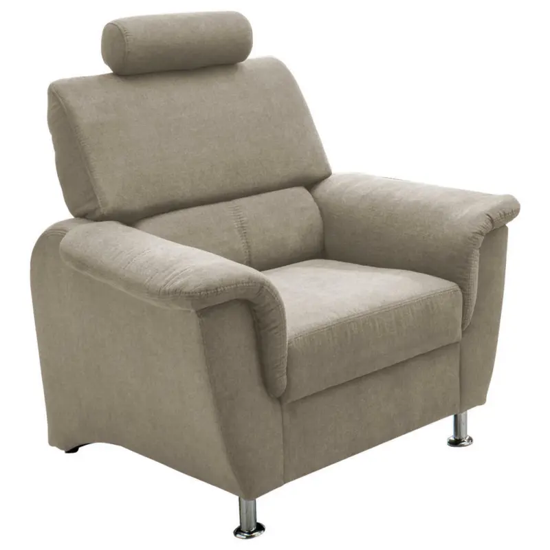 Sessel in Mikrofaser Taupe