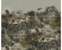 Fototapete Vlies 543599 Curiosity Dschungel grün 6-tlg. 318 x 265 cm