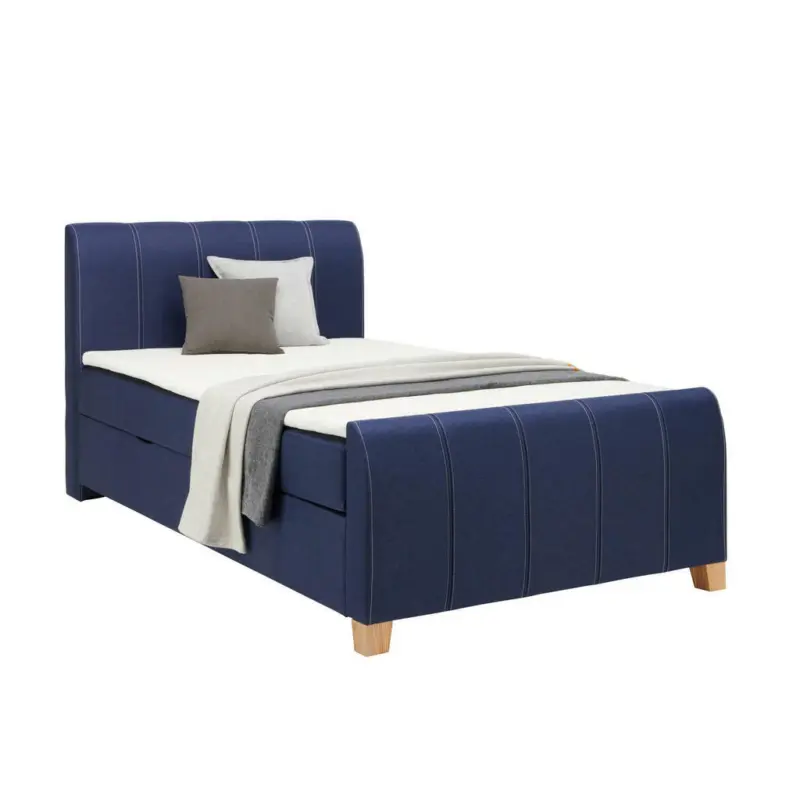 Boxbett 120/200 cm in Blau