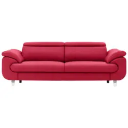 3,5-Sitzer in Echtleder Rot