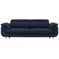 3,5-Sitzer in Echtleder Dunkelblau