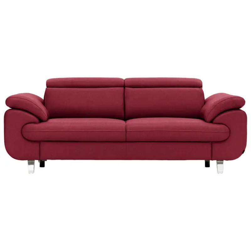 Dreisitzer-Sofa in Leder Bordeaux