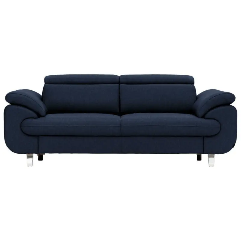 Dreisitzer-Sofa in Leder Dunkelblau