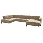 XXXLutz Lauterach - Ihr Möbelhaus bei Bregenz Wohnlandschaft in Velours Sandfarben, Hellbraun