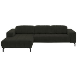 Ecksofa in Velours Olivgrün