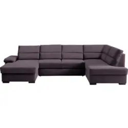 Wohnlandschaft in Webstoff Violett