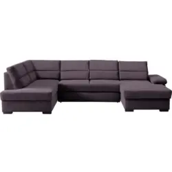 Wohnlandschaft in Webstoff Violett