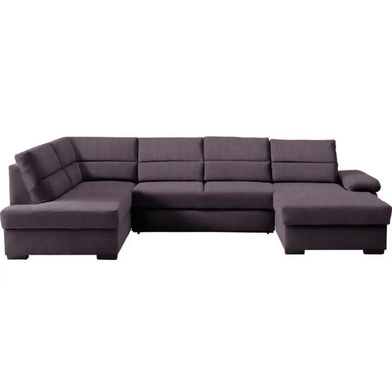 Wohnlandschaft in Webstoff Violett