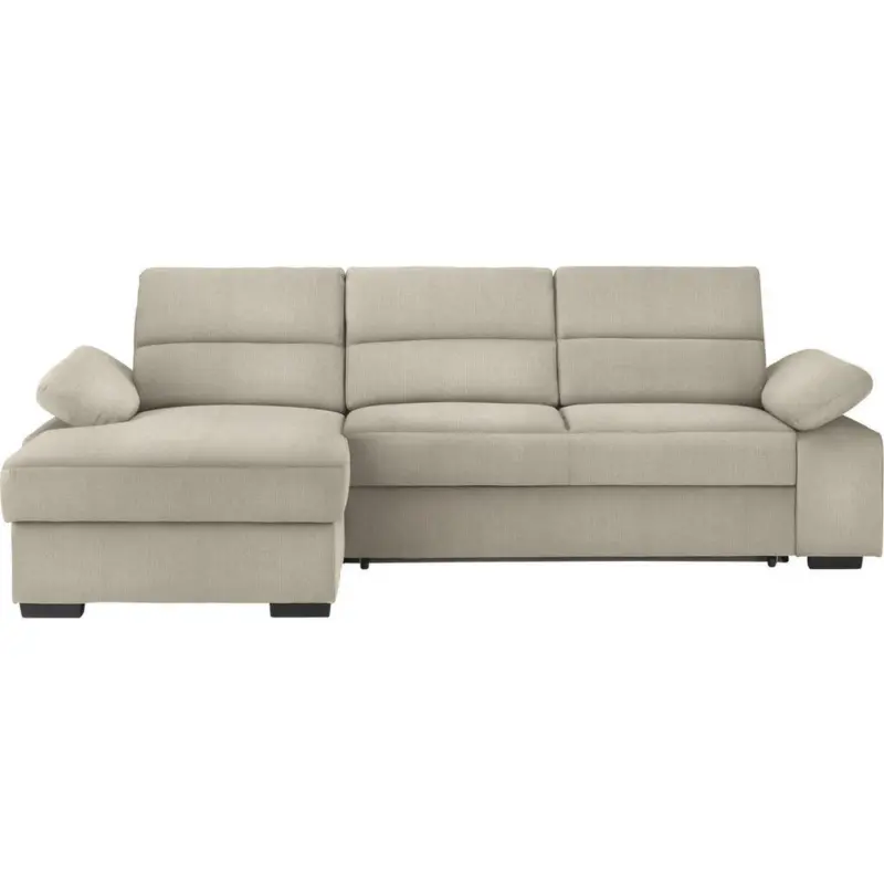 Ecksofa in Webstoff Beige