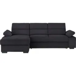 Ecksofa in Webstoff Anthrazit