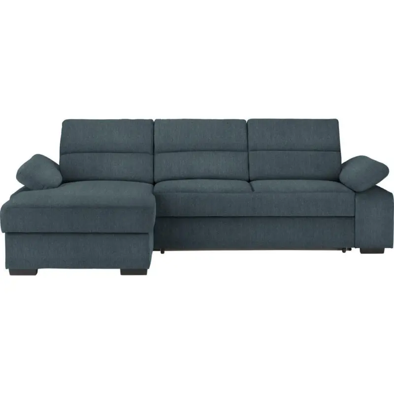 Ecksofa in Webstoff Blau